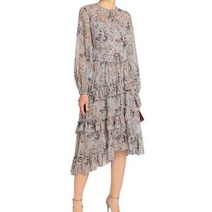 Mikael Aghal beautiful ruffle floral dress